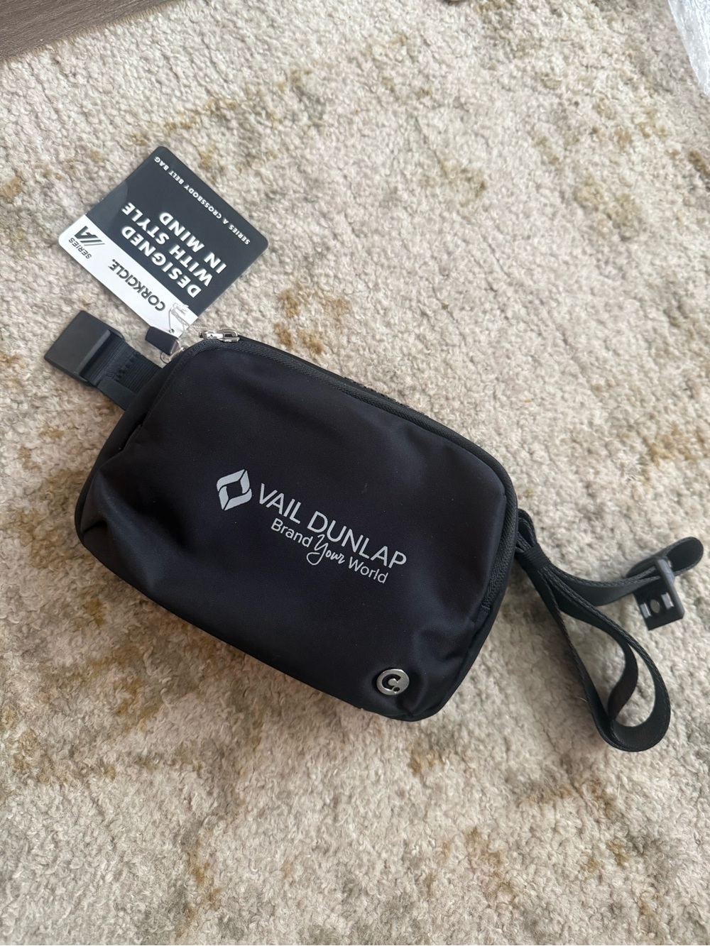 NEW CORKCICLE Series A Crossbody Belt Bag Black Fanny Pack NWT